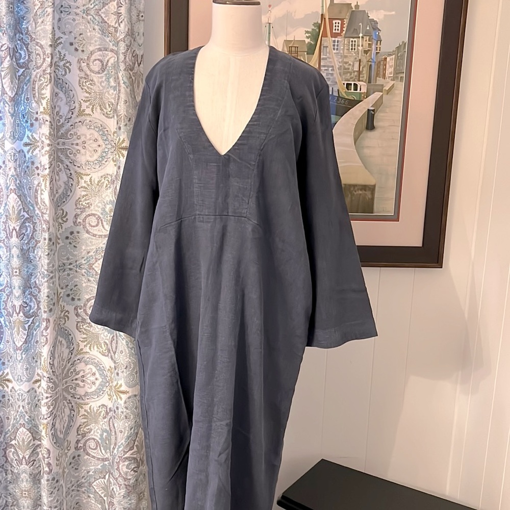 GIANNETTI OVERSIZED DRESS 💯 LINEN SIZE 2